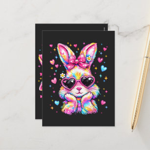 Süße Kokette Tie Dye Kaninchen Osterhase Feiertagspostkarte