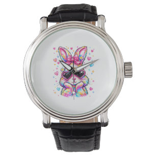Süße Kokette Tie Dye Kaninchen Osterhase Frauen Gi Armbanduhr