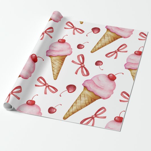 Süße Kokette Wasserfarben-Geschenkverpackung Geschenkpapier (Ungerollt)