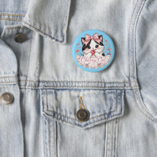 Süße Koketten-Kirschkatze-Button-Pin-Geschenke Button
