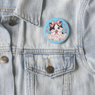 Süße Koketten-Kirschkatze-Button-Pin-Geschenke Button