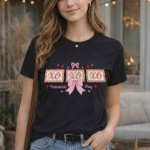 Süße Koketten-Rosa-Gingham-XOXO-Valentinstag