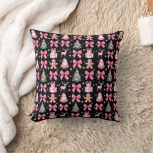 Süße Koketten-Schleife Rosa Weihnachten Santa Lebk Kissen