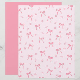 Süße Kokettenbögen und Blüten Scrapbook Papier