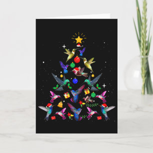 Süße Kolibri-Weihnachtsbaum-Weihnachtsgeschenke Karte
