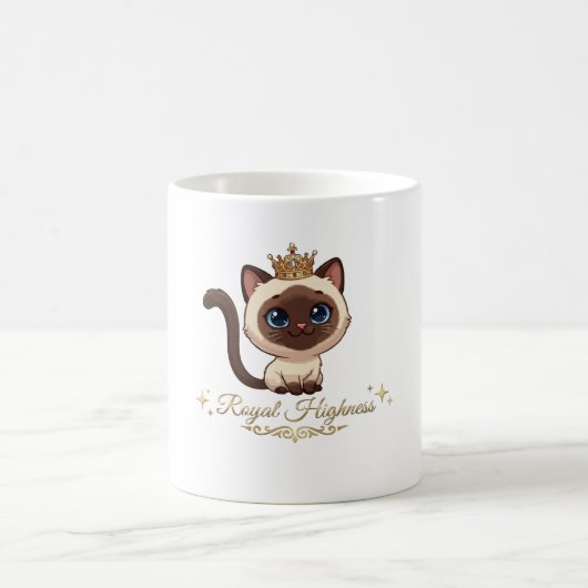 Süße königliche Siamkatze Kaffeetasse (Mittel)