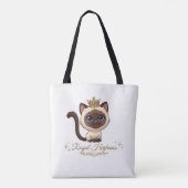 Süße königliche Siamkatze Tasche (Rückseite)