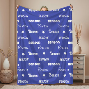 Süße königsblaue personalisierte Namensdecke Fleecedecke