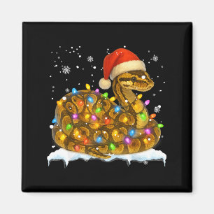 Süße Kornnatter-Weihnachtslicht Lustige Kornnatter Magnet