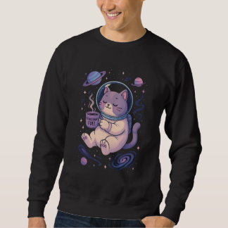 Süße kosmische Katzenkunst | Meowstronaut-Fuel-Mug Sweatshirt