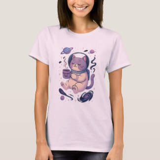 Süße kosmische Katzenkunst | Meowstronaut-Fuel-Tas T-Shirt