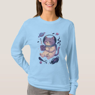 Süße kosmische Katzenkunst | Meowstronaut-Fuel-Tas T-Shirt