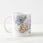 Süße kosmische Tierfreunde Kaffeetasse (Links)