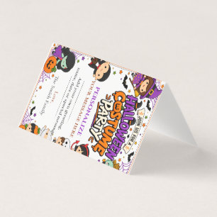 Süße Kostüm-Halloween-Party-Einladung