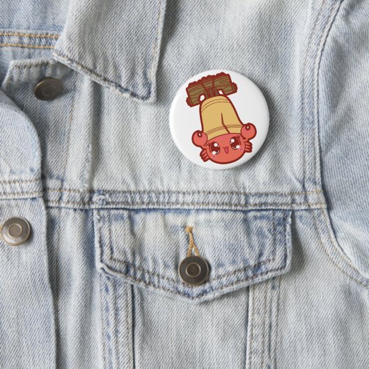 Süsse-Krabbe u. Freiheits-Bell-Knopf Button (Beispiel)