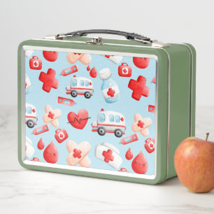 Süße Krankenschwester, Arzt, Medizin, Gesundheitsw Metall Brotdose