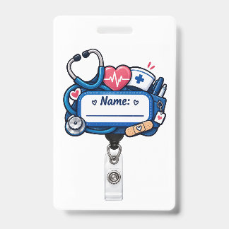 Süße Krankenschwester Badge-Spule mit personalisie Ausweis
