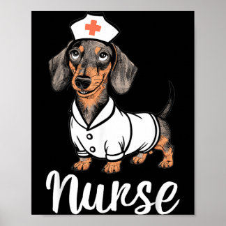 Süße Krankenschwester-Dachshunde in Kostümen Poster