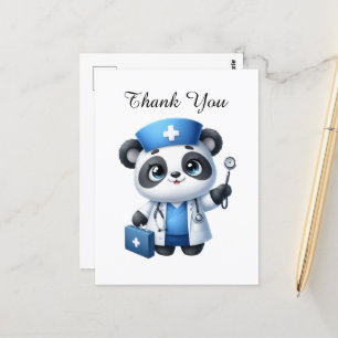 Süße Krankenschwester dankeschön Panda Bär Postkarte