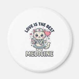 Süße Krankenschwester Katze Liebe ist die beste Me Magnet
