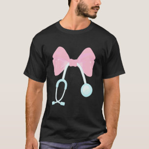 Süße Krankenschwester Kokette Schleife Stethoskop  T-Shirt