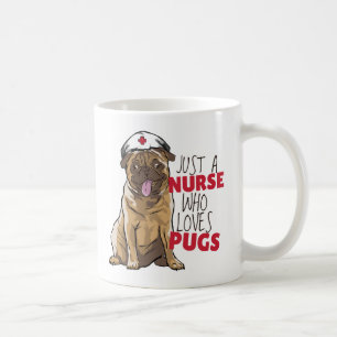 Süße Krankenschwester liebt Mops-Geschenk RN Hunde Kaffeetasse
