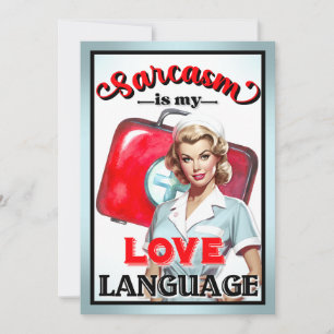 Süße Krankenschwester Pinup_ Liebessprache Dankeskarte