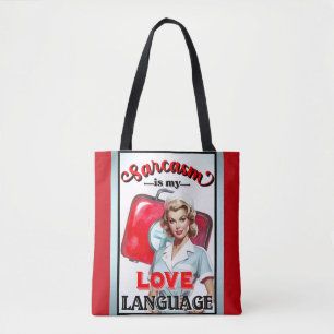 Süße Krankenschwester Pinup_ Liebessprache Tasche