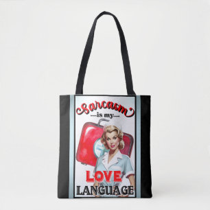 Süße Krankenschwester Pinup_ Liebessprache Tasche