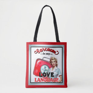 Süße Krankenschwester Pinup_ Liebessprache Tasche