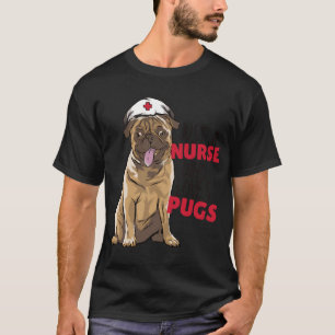 Süße Krankenschwester Pug Liebhaber Lustiger Hund  T-Shirt