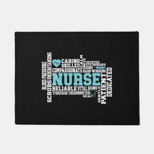 Süße Krankenschwester RN LVN Krankenpflegeschule M Fußmatte