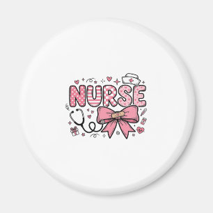 Süße Krankenschwester Schleife Herz Vektor-Shirt-D Magnet