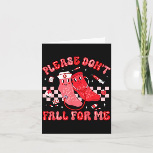 Süße Krankenschwester Valentinstag Rutschfeste Soc Karte (Vorderseite)