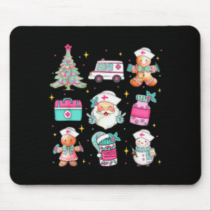 Süße Krankenschwester Weihnachtsbaum Santa Medizin Mousepad