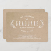 Süße Kranz| Einladung des Abschlusses (Vorne/Hinten)