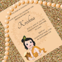 Süße Krishna-Karte zum Geburtstag - Krishna-Kunst