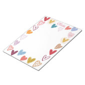 Süße Kritzel-Herzen-Rahmen Notizblock (angewinkelt)