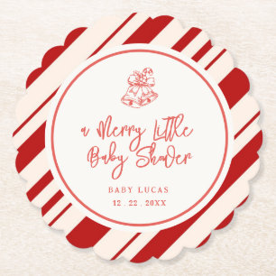 Süße Kritzelei fröhlicher kleiner Baby-Shower-Weih Untersetzer