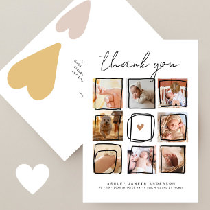 Süße Kritzeleien Mehrfach-Foto Danke Baby Shower 