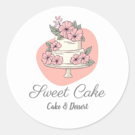 Süße Kuchen Bäckerei Kuchen & Dessert Logo Runder Aufkleber