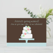 Süße Kuchen-Brautparty-Einladung Einladung (Stehend Vorderseite)