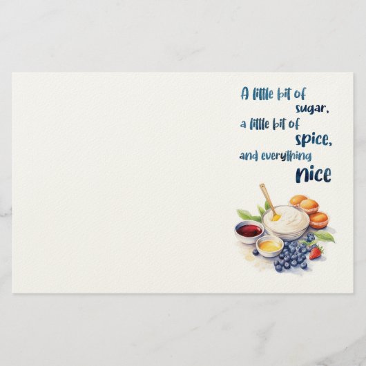Süße Kuchen Design Briefpapier (Vorderseite)