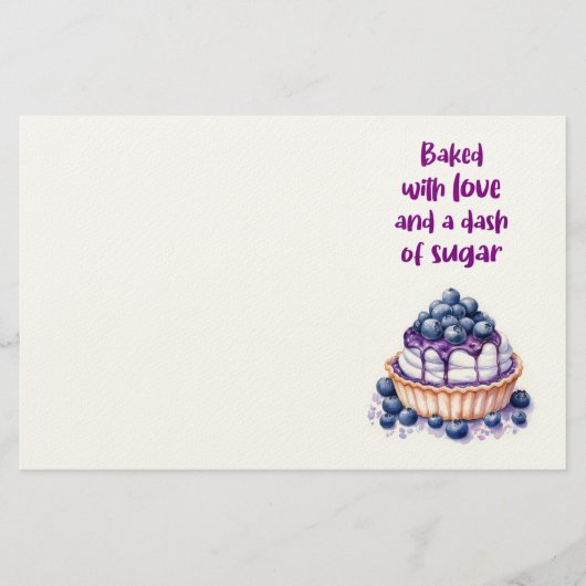 Süße Kuchen Design  Briefpapier (Vorderseite)