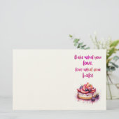 Süße Kuchen Design Briefpapier (Stehend Vorderseite)