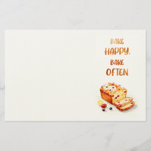 Süße Kuchen Design Briefpapier (Vorderseite)