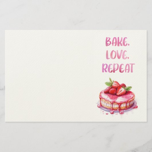 Süße Kuchen-Design Briefpapier (Vorderseite)