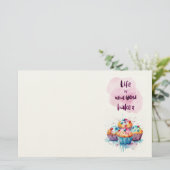 Süße Kuchen-Design Briefpapier (Stehend Vorderseite)