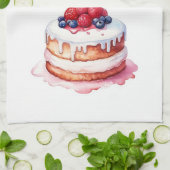 Süße Kuchen Design Geschirrtuch (Gefaltet)
