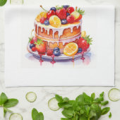 Süße Kuchen Design Geschirrtuch (Gefaltet)